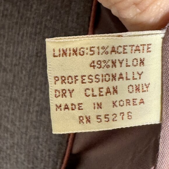 Vintage 80s Cassidy Women’s 100% Wool Blazer Taupe Button Front Size Medium - Picture 5 of 9